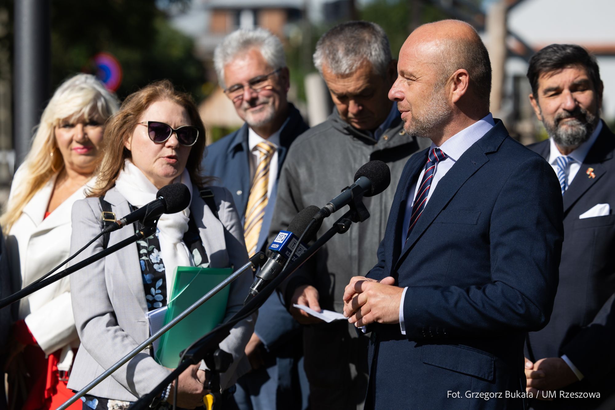 zdjecie z uroczystego otwarcia terenu rekreacyjnego na osiedlu Staromieście pod nazwą Park Klagenfurt w Rzeszowie, fot. Grzegorz Bukala, Urząd Miasta Rzeszowa